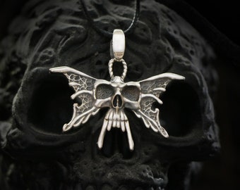 Sterlingzilveren Luna Moth-ketting – Doodshoofdvlinderhanger