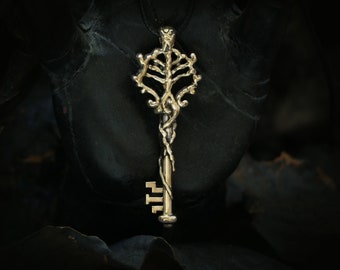 HECATE KEY Necklace or Hecate Key for ALTAR - Hecate gift - Silver Key necklace