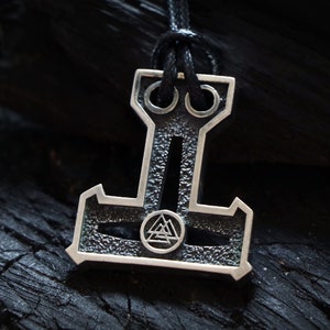 MJOLNIR Pendant - BIG size -THOR Hammer Necklace- Viking Pendant - Norse Jewelry - Viking Necklace - Pagan Jewelry - Nordic Necklace