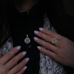 Ishtar pendant and ring made of bronze