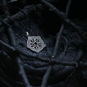 five elements pentagram made of sterling silver