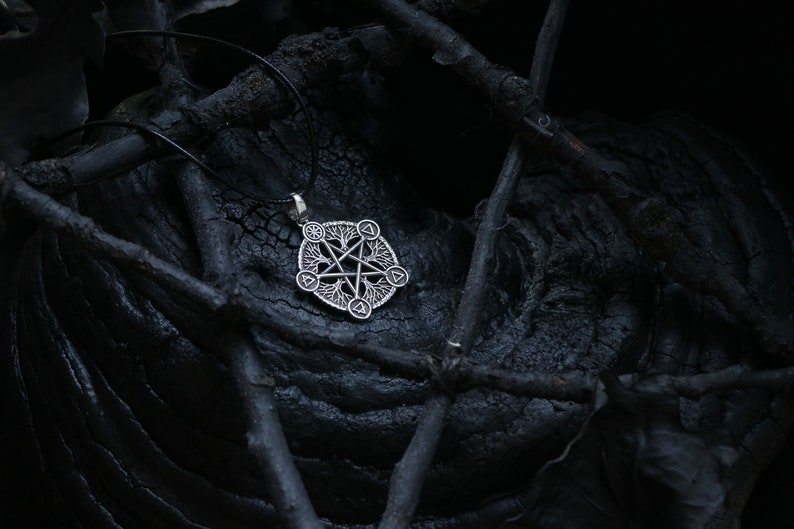 five elements pentagram made of sterling silver