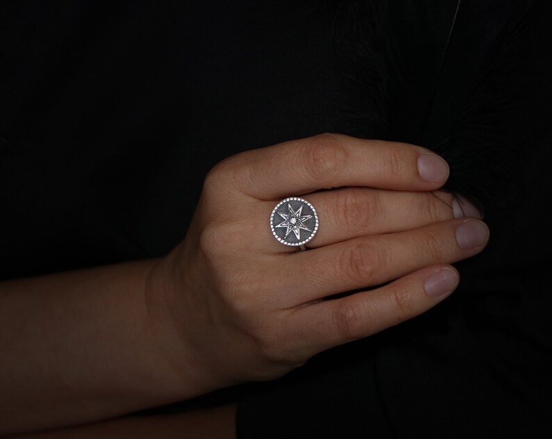Silver Ishtar ring
