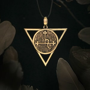 Lilith Sigil necklace made of Bronze / Feminist Necklace / Lilith Pendant