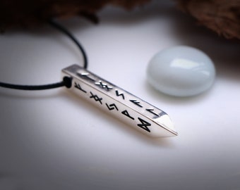 NORSE RUNES AMULET for reinforcement magical abilities - Norse Jewelry - 925 Sterling Silver - Bronze - Tyr Amulet - heathen jewelry
