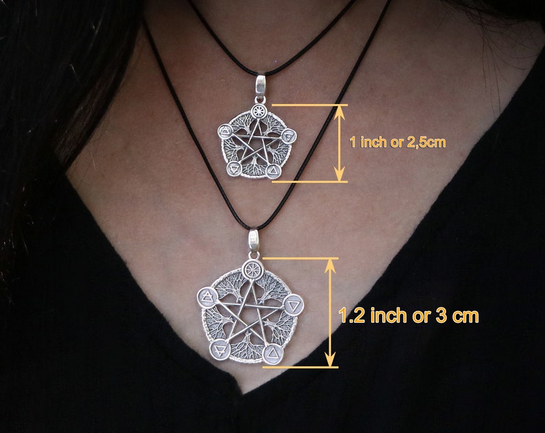 Silver pentagram pendant