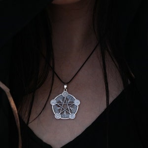 Sterling Silver pentagram pendant