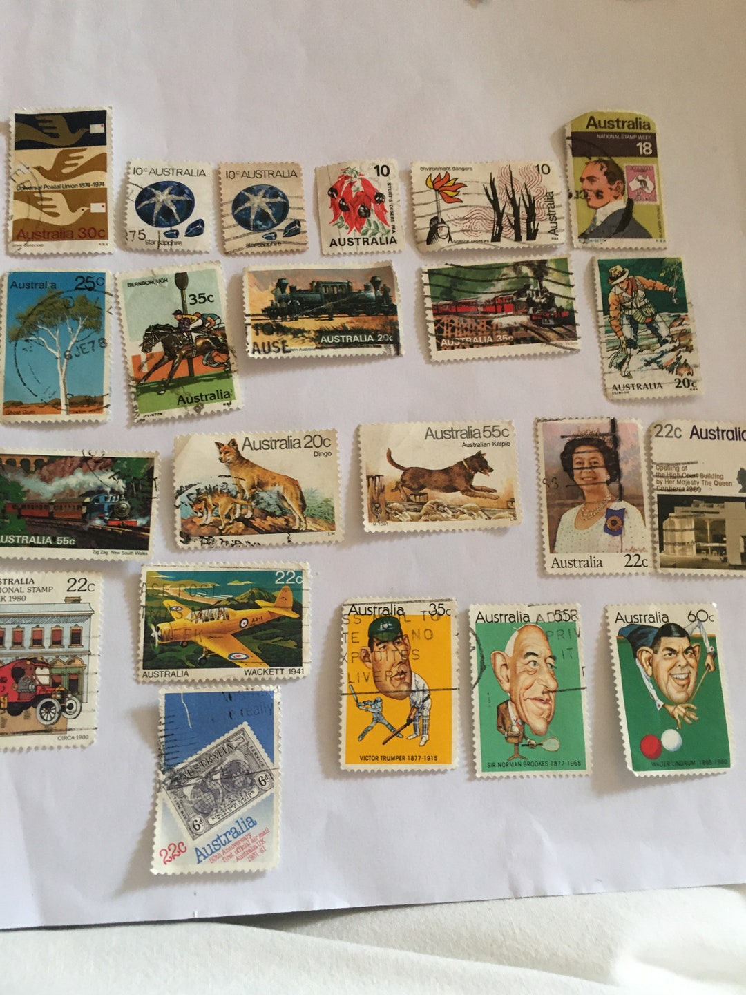 オーストラリア 使用済み切手 コレクション(一部未使用あり) オーストラリアの使用済み切手コレクション - 22枚セット - Etsy 日本