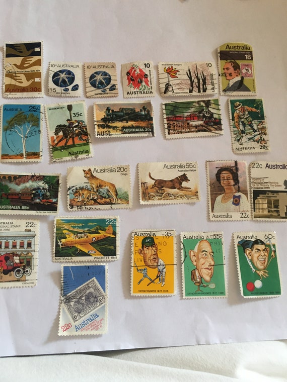 オーストラリア 使用済み切手 コレクション(一部未使用あり