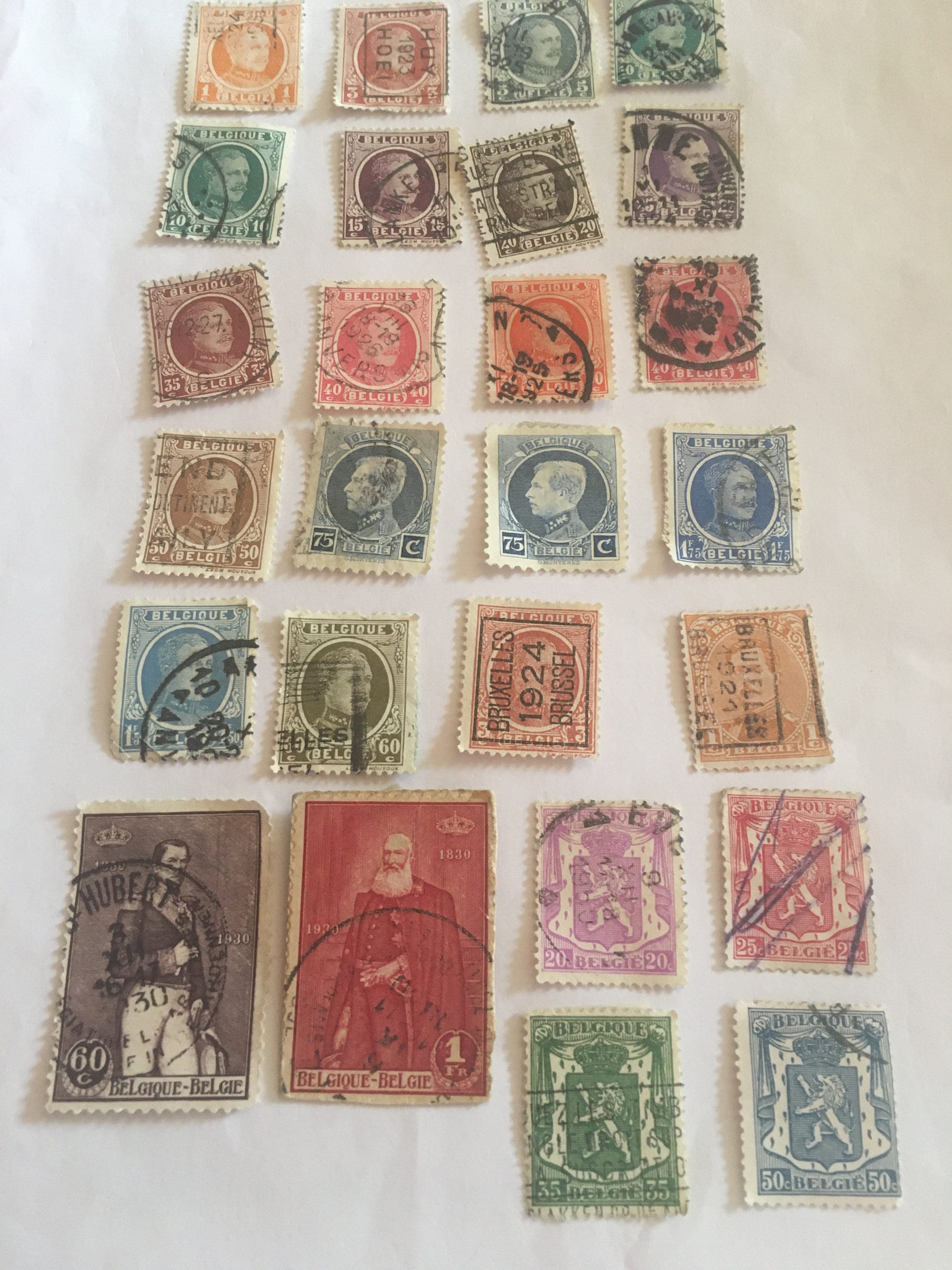 ベルギーのヴィンテージ切手 - 使用済み切手26枚 - Etsy 日本