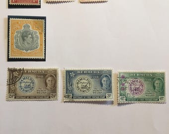 Bermuda Stamps: 8 Mint and Used, 1948 Centenary Collection