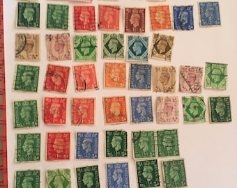 Collezione di francobolli britannici usati (40 francobolli)