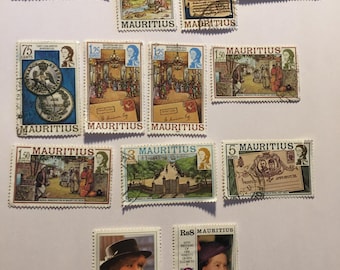 Postzegels Mauritius: ongebruikte en gebruikte collectie (13 postzegels)