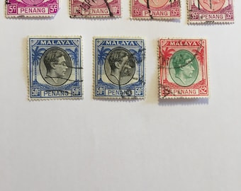 Gebraucht Penang Malaya Briefmarken Sammlung (7 Briefmarken)