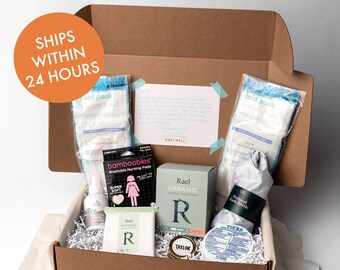 Postpartum Gift Box: New Mom Self-Care Kit with Candle