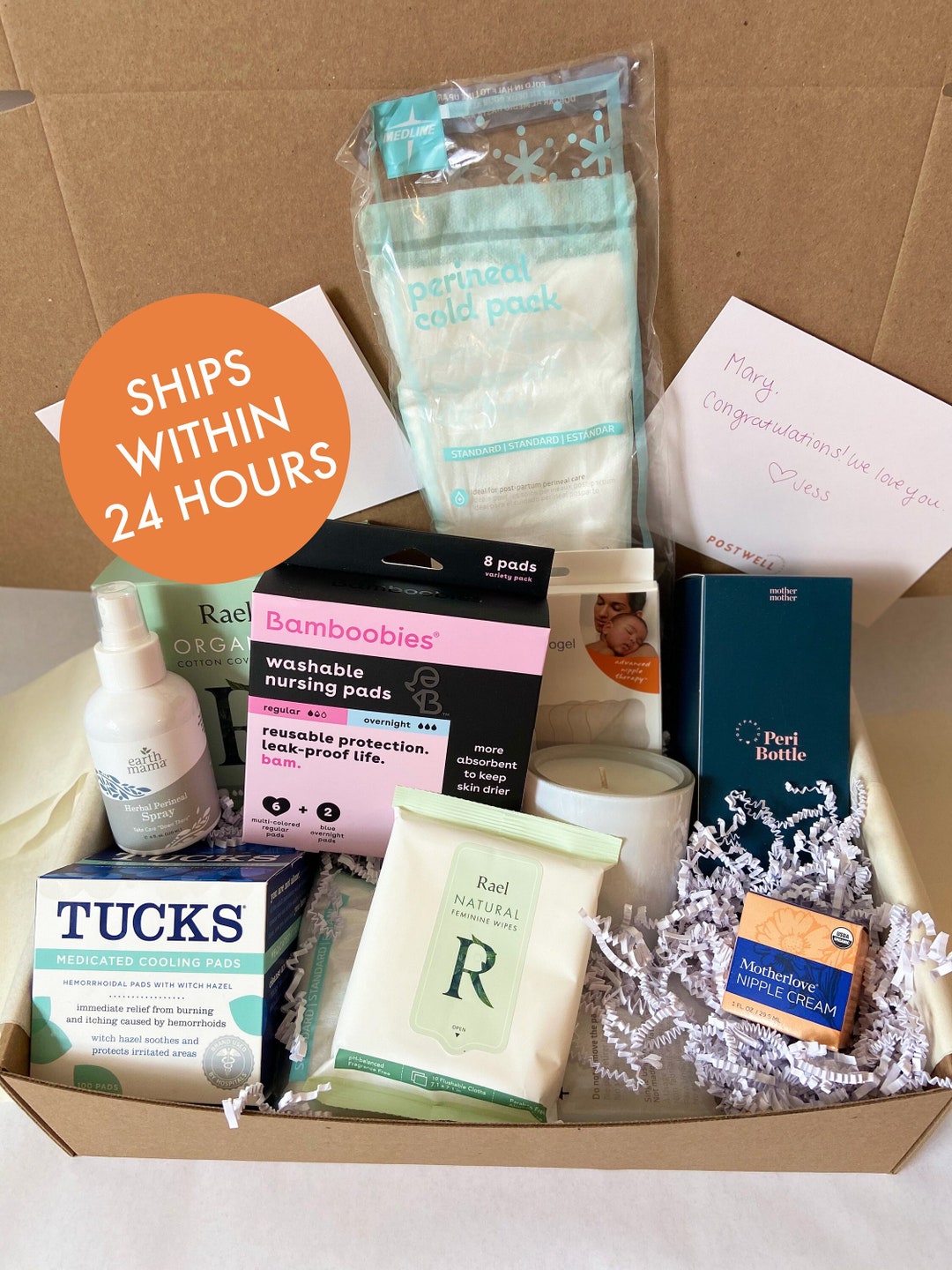 Postpartum Care Package New Mom Gift Basket Postpartum Baby Shower Gift for Friend Postpartum