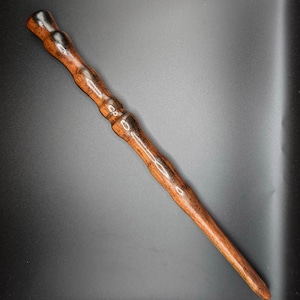 Handmade Chechen and Ebony Wood Wand | Handcrafted Magic Wand | Hardwood Wizard Wand | Nature Wand