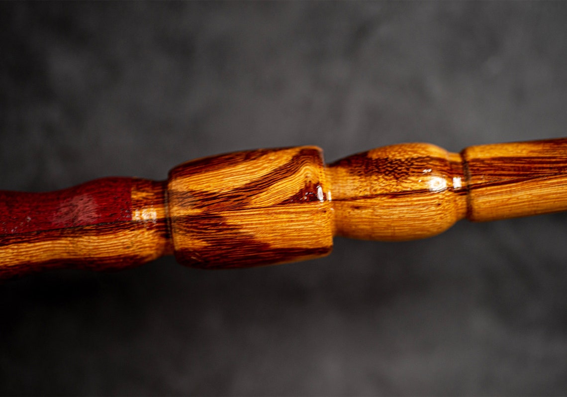 Handmade Marblewood and Purpleheart Wood Wand Handcrafted Etsy