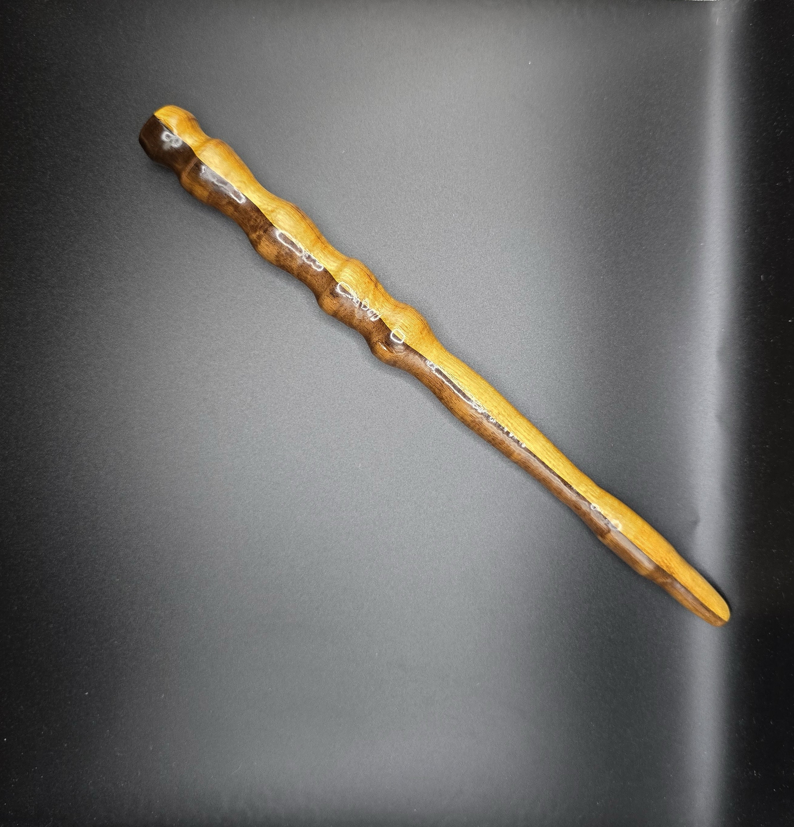 Handmade Redheart, Osage Orange, and Ebony Wood Wand Handcrafted Magic Wand Hardwood Wizard Wand Nature Wand