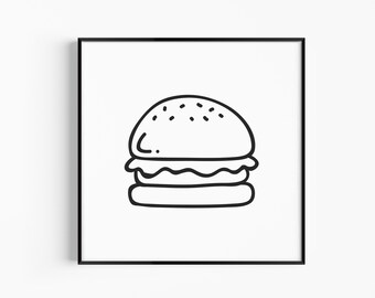 Yummy Hamburger Canvas Poster Art Picture Prints Kitchen Wall Hanging Decor HY2 Yummy Hamburger Canvas Poster Art Picture Prints Kitchen Wall Hanging Decor HY2