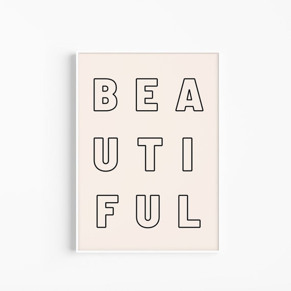 Beautiful Printable Wall Art One Word Poster Inspirational Etsy