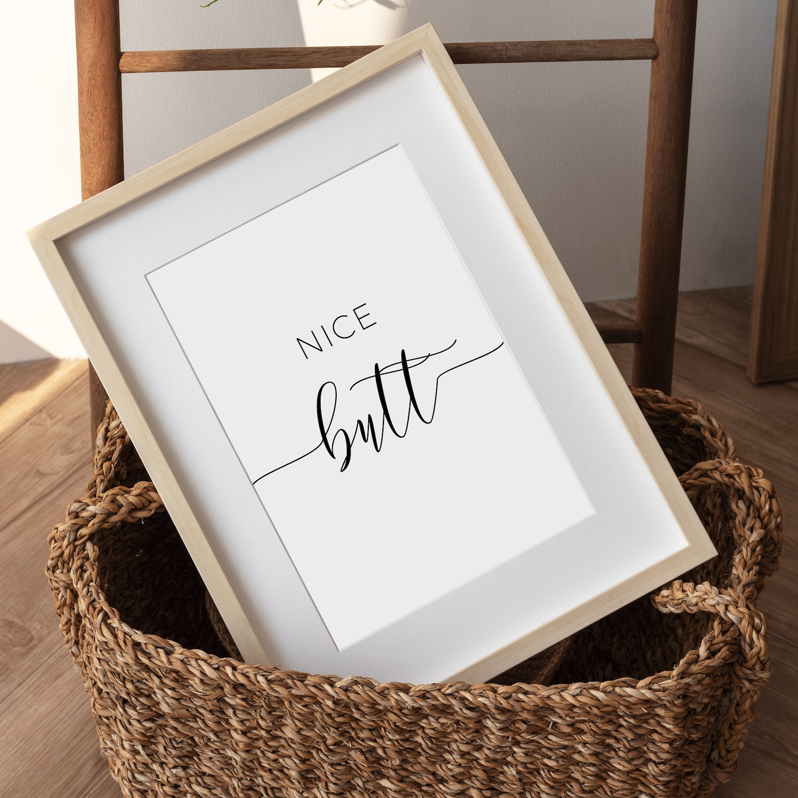 nice-butt-printable-wall-art-funny-bathroom-wall-decor-black-etsy
