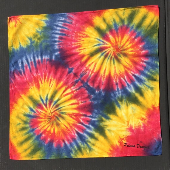 Tie Dye Bandana Double Spiral Tie Dye Bandana Tie Dye Hair Etsy