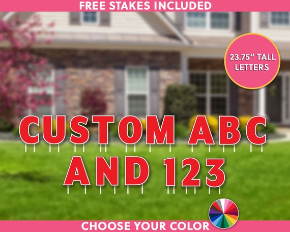 Custom Phrase 24 Uppercase Lawn Sign Letters and Numbers picture