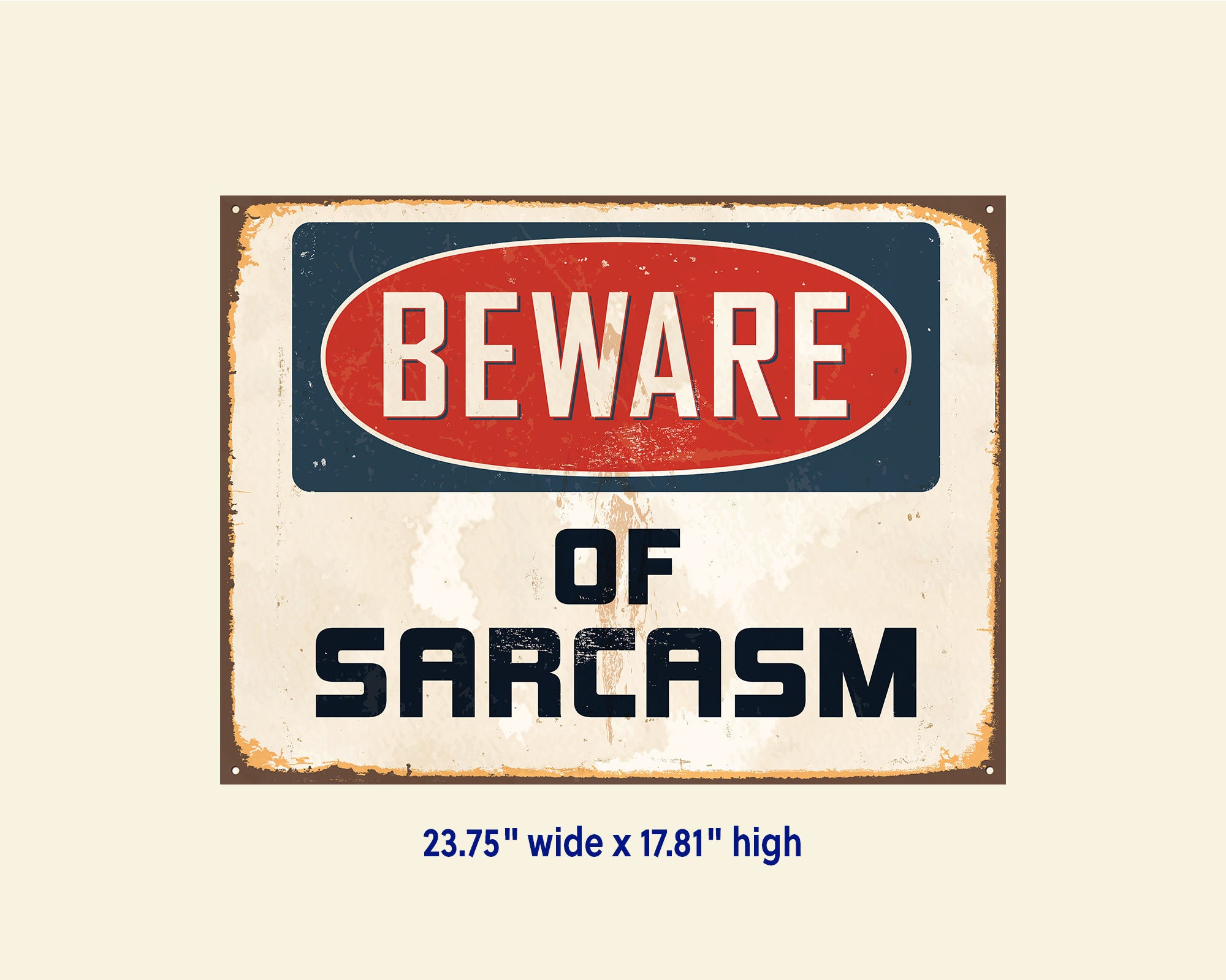Beware Of Sarcasm Lawn Sign Funny Lawn Sign Humorous Yard Etsy