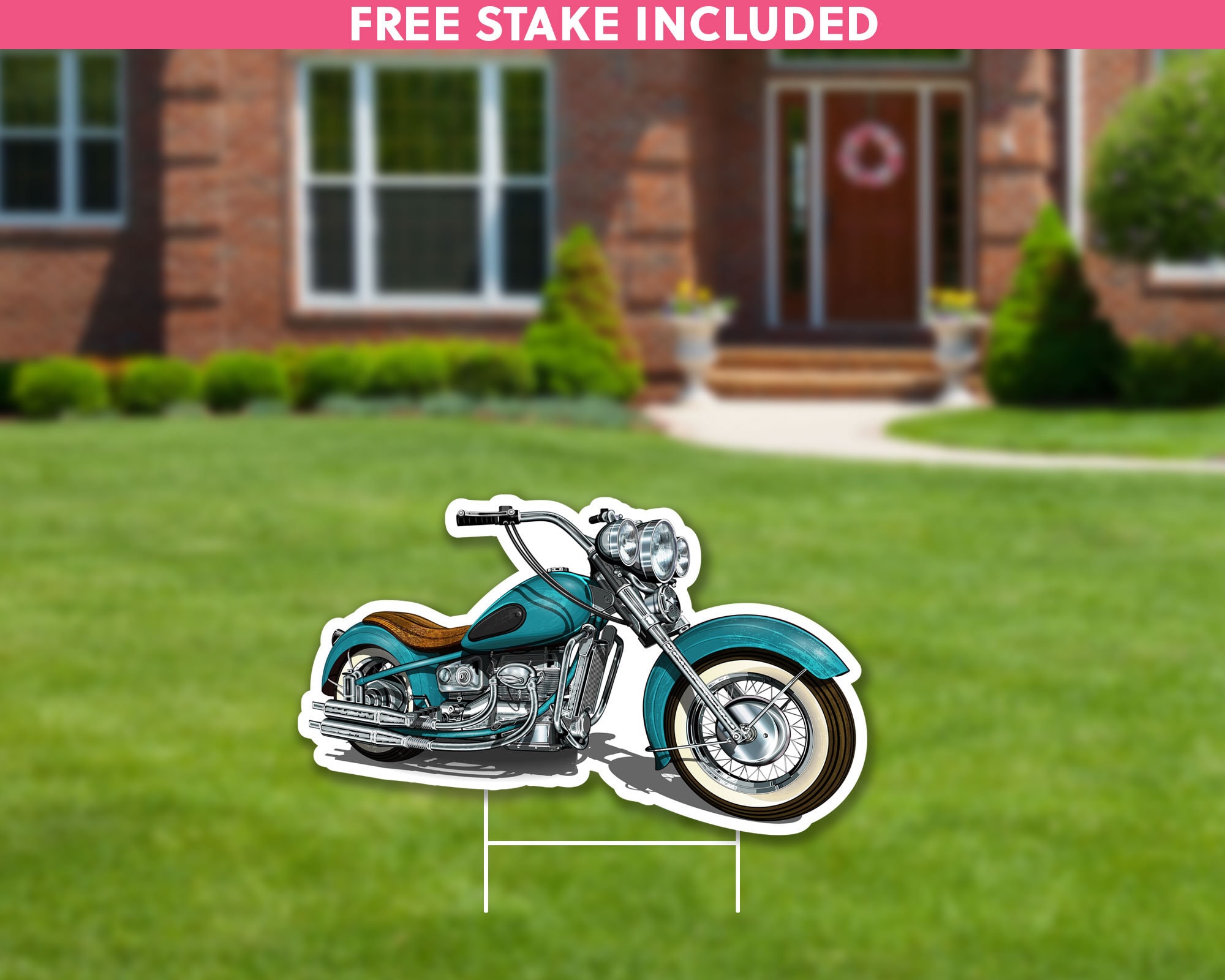 Vintage Motorcycle Lawn Sign Motorcycle Yard Decorations | Etsy