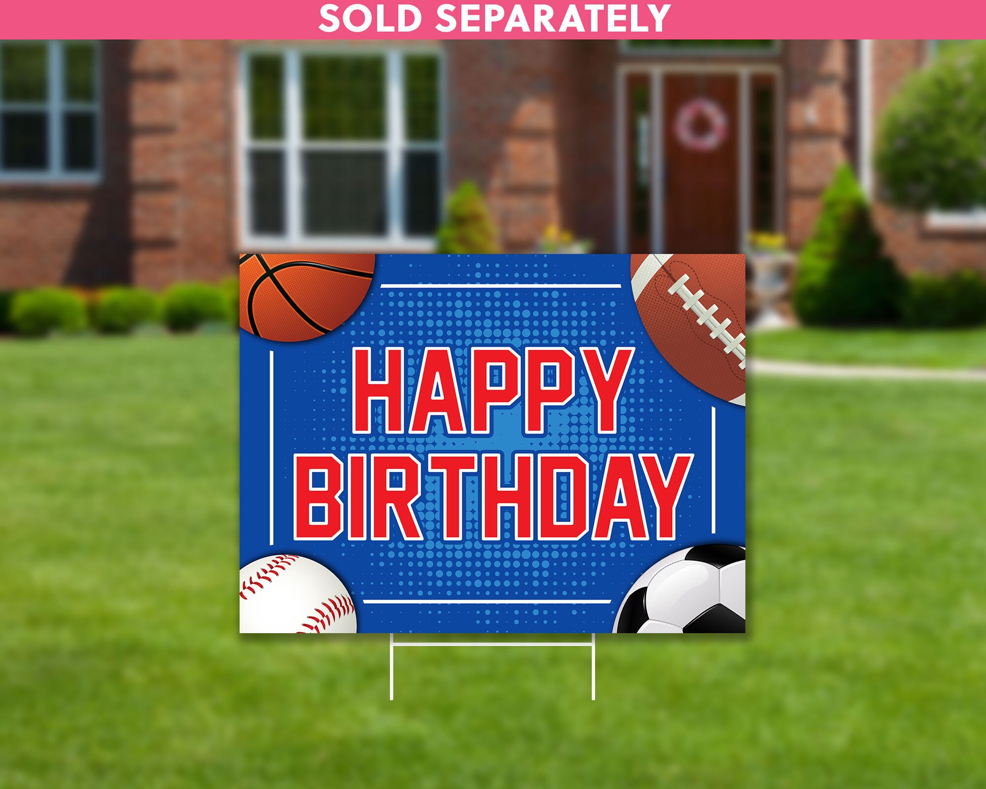 Football Lawn Sign Football Party Decoration Football Etsy