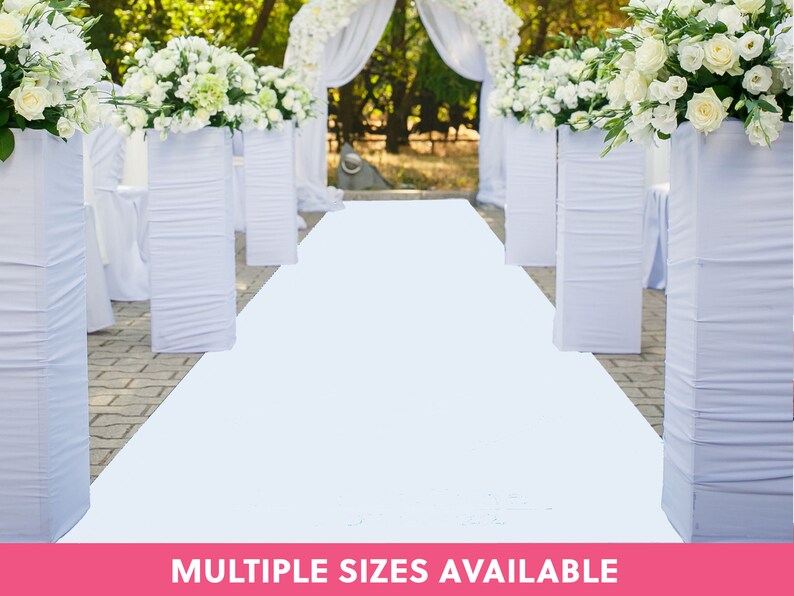 White Aisle Runner Wedding Aisle Runner Wedding Signage Etsy
