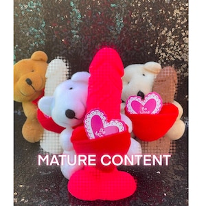 Valentine&#39;s Day Pocket Heart Bear with Naughty Soap - Gag Gift - Gift for Her - Gift for Him - Gift for Them - Adult Valentine’s Day Gift