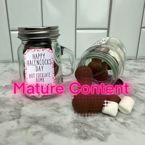 Naughty Hot Chocolate Bomb! Mini Jar Perfect for Valentine's Day Gag Gift - Gift For Her, Gift For Him, Gift For Them