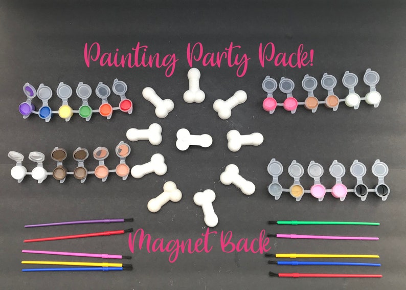 Perfect for Bachelorette Parties or Girls Night! Magnet Back Paint Party Pack