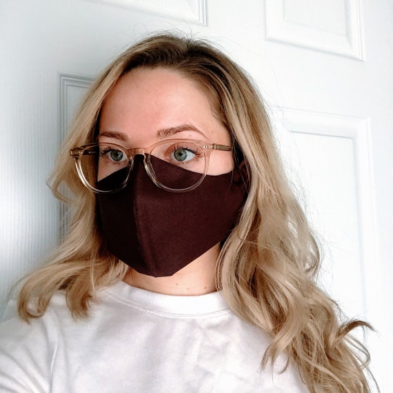 Dark Brown 2ply Contour Face Mask Wireless Full Face Mask Etsy