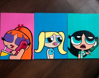 Powerpuff Girls 3 Pack 5x7 Acrylic Paintings - Etsy Powerpuff Girls 3 Pack 5x7 Acrylic Paintings - Etsy