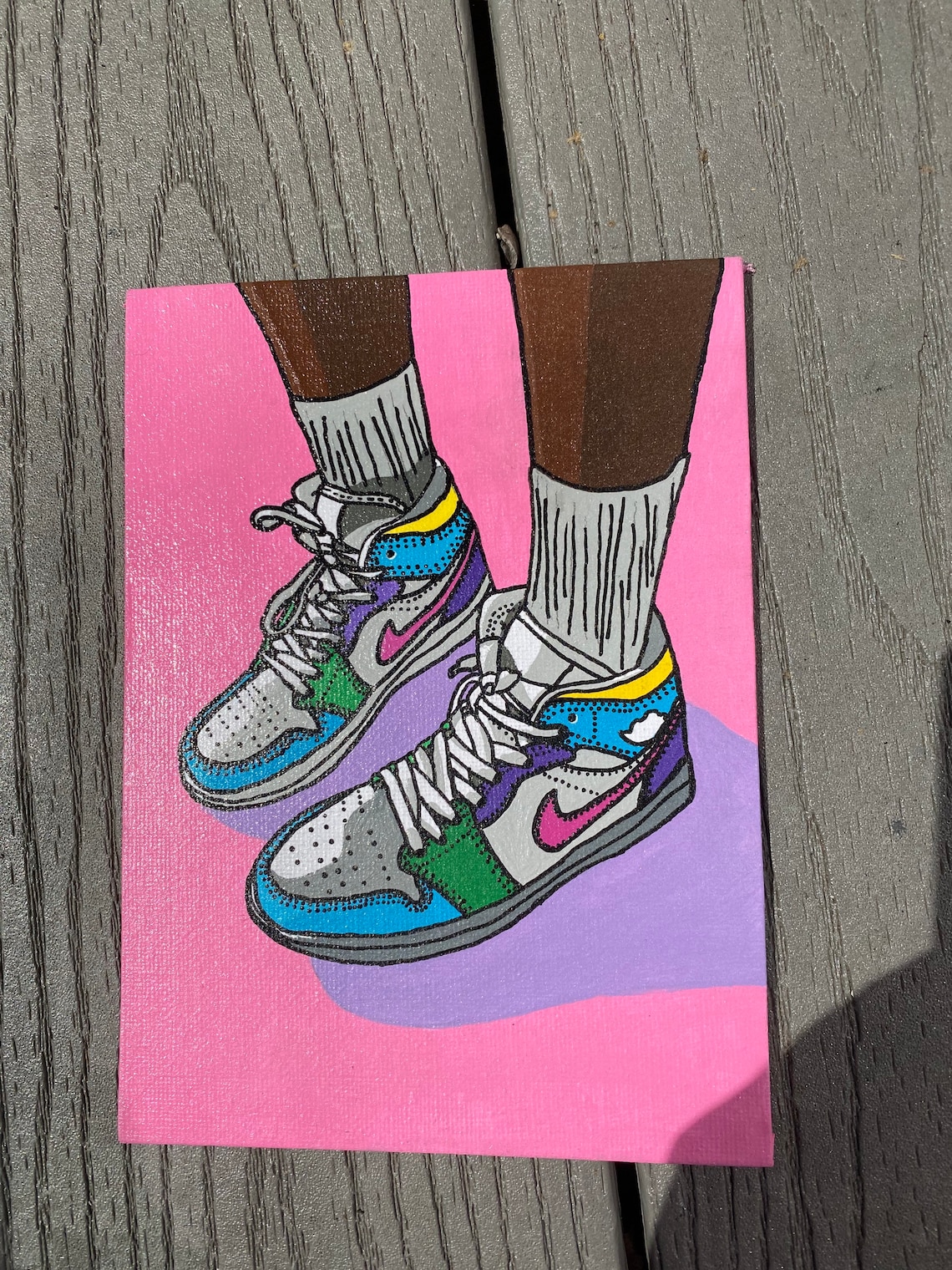 nike shoe painting canvas