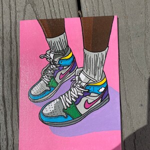 nike shoe painting canvas