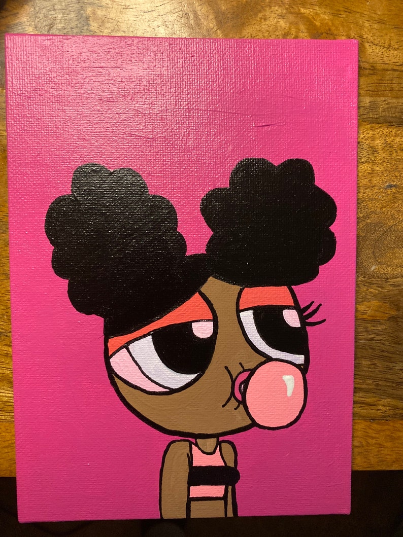 Powerpuff Girl 5x7 Acrylic Painting Etsy
