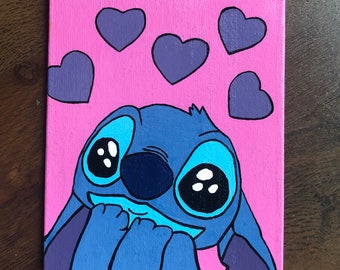 Stitch 5x7 Acrylic Painting - Etsy Stitch 5x7 Acrylic Painting - Etsy