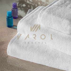 3 pcs of bath towels 70x140 cm, 100 % cotton, white