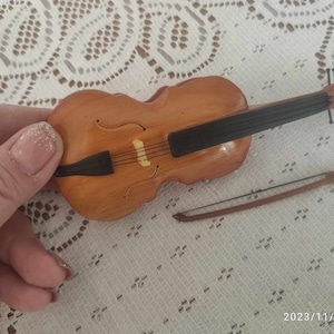 Vintage Miniatur Geige, Miniaturinstrument, kleines Instrument, kleine Geige - Musiker Geschenke, Geiger Geschenk