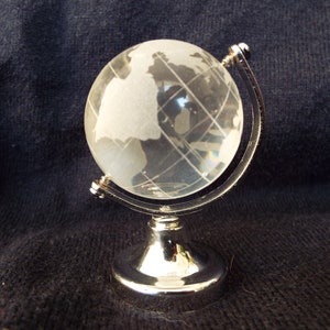 Mini Cute Glass Globe,   Earth Globe,  Educational Toys, Office Supplies, Desk Decor