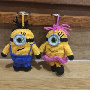 Crochet minion amigurumi doll - Soft crochet Minions -Crochet toy-Kids Gift-Baby Gift - Crochet Amigurumi Minion Toys - Boy and Girl minions