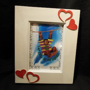Handdecorate Love Hearts Photo Frame, Valentine's day gift, Unique photo frame, Sweet Heart Frame Birthday, Anniversary 13x18 photo