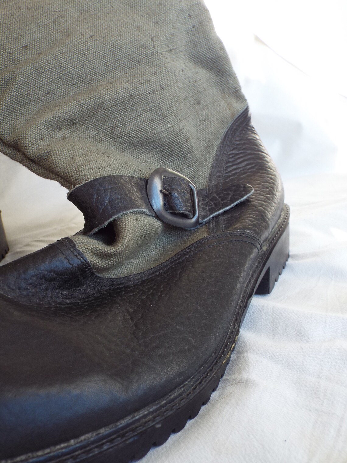 mens leather canvas boots