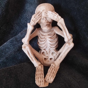 Figure Scheletriche In Resina - Decorazioni Gotiche Per Halloween, Collezionismo O Desktop Macabro - Foto 10