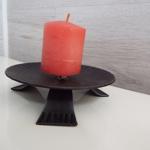 Vintage handmade candlestick,metal candlestick, black metal candlestick,Vintage candle holder, Metal candlestick,Vintage home decor