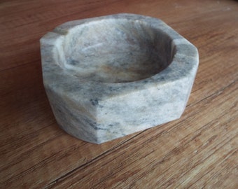 Vintage ashtray, Big marble ashtray, Bar decor, Portable ashtray, Gift for Smokers